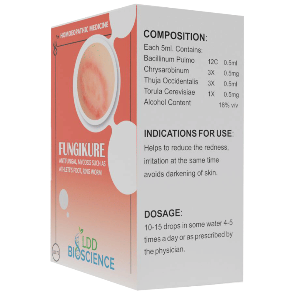 LDD Bioscience Fungikure Drops (30ml Each) Buy 5 get 1 Free combo pack of 6 bottles LDD Bioscience Fungikure Drops (30ml Each) Buy 5 get 1 Free combo pack of 6 bottles