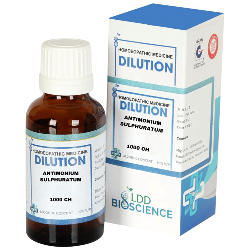 LDD Bioscience Antimonium Sulphuratum Dilution 1000 CH bottle of 30 ml Dilution