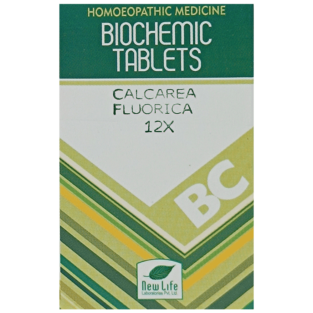 New Life Calcarea Fluorica Biochemic Tablet 12X bottle of 25 gm Biochemic Tablet