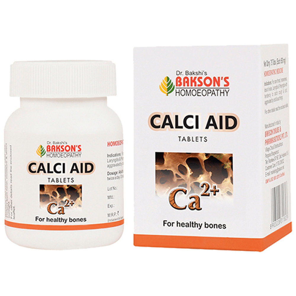 Bakson's Homeopathy Calci Aid Tablet bottle of 75 tablets