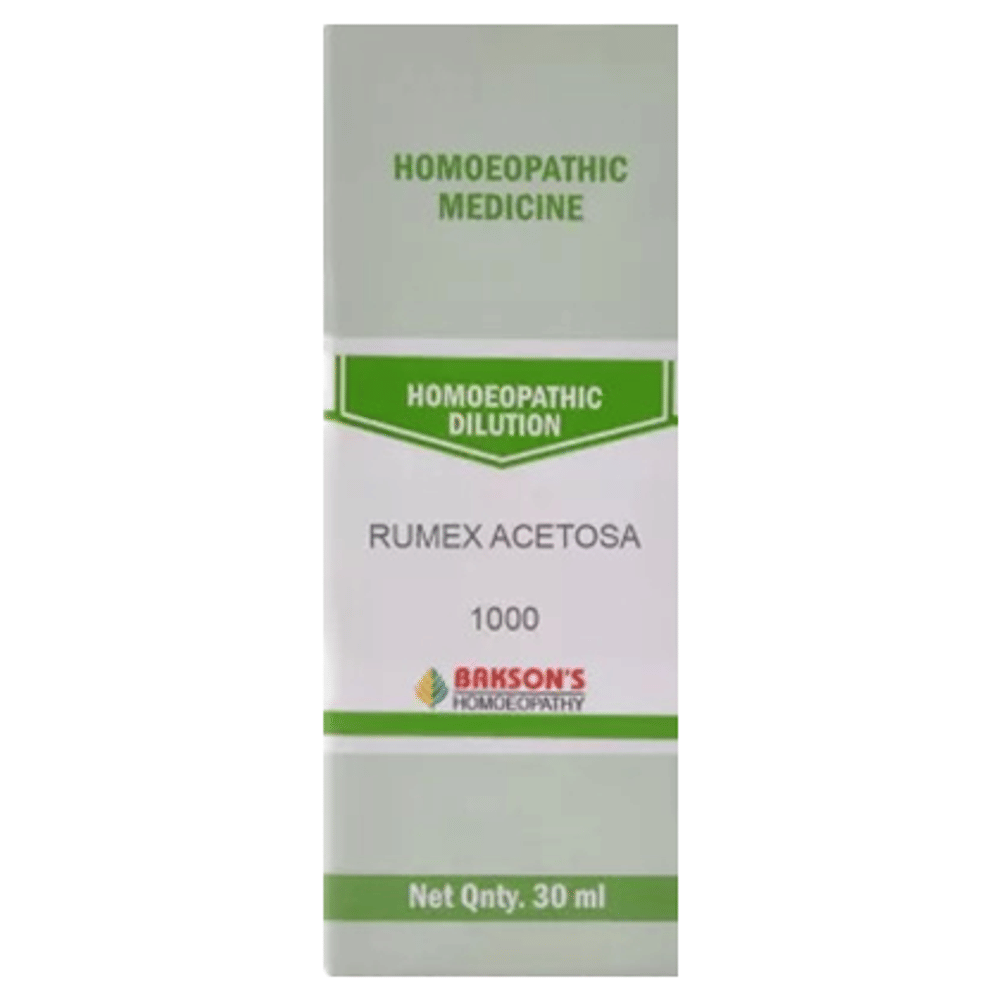 Bakson's Homeopathy Rumex Acetosa Dilution 1000 CH bottle of 30 ml Dilution