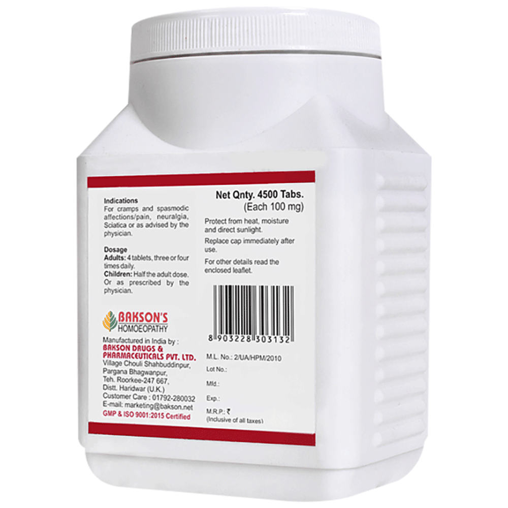 Bakson's Homeopathy Magnesium Phosphoricum Biochemic Tablet 6X bottle of 4500 biochemic tablets Bakson's Homeopathy Magnesium Phosphoricum Biochemic Tablet 6X bottle of 4500 biochemic tablets