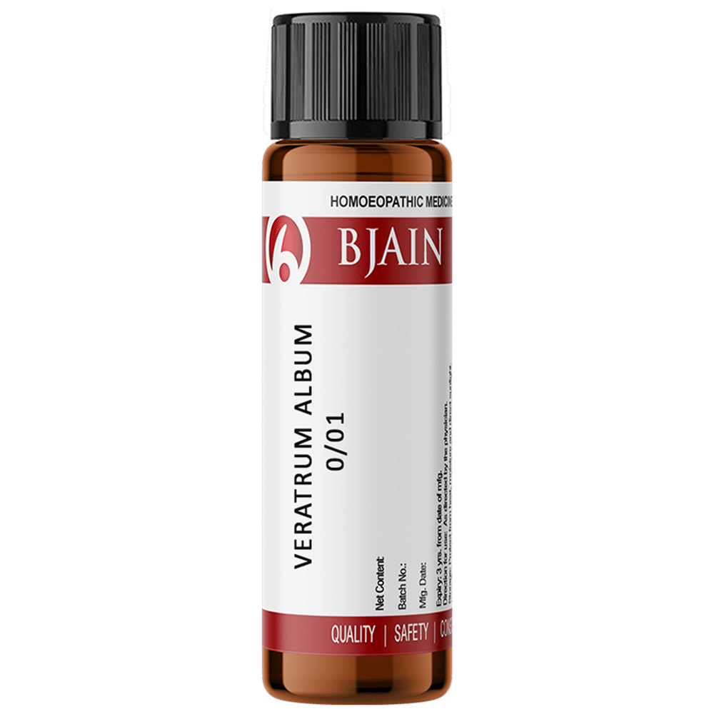 Bjain Veratrum Album Globules 0/1 LM bottle of 6 gm Globules