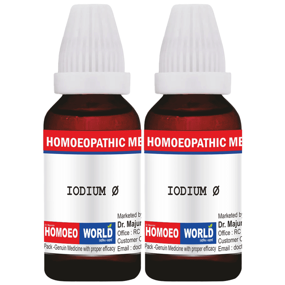 Dr. Majumder Homeo World Iodium Mother Tincture (30ml Each) Q combo pack of 2 bottles