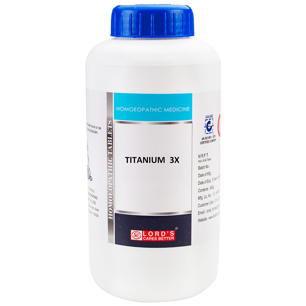 Lord's Titanium Trituration Tablet 3X bottle of 450 gm Trituration Tablet