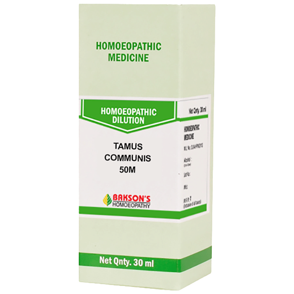 Bakson's Homeopathy Tamus Communis Dilution 50M bottle of 30 ml Dilution Bakson's Homeopathy Tamus Communis Dilution 50M bottle of 30 ml Dilution