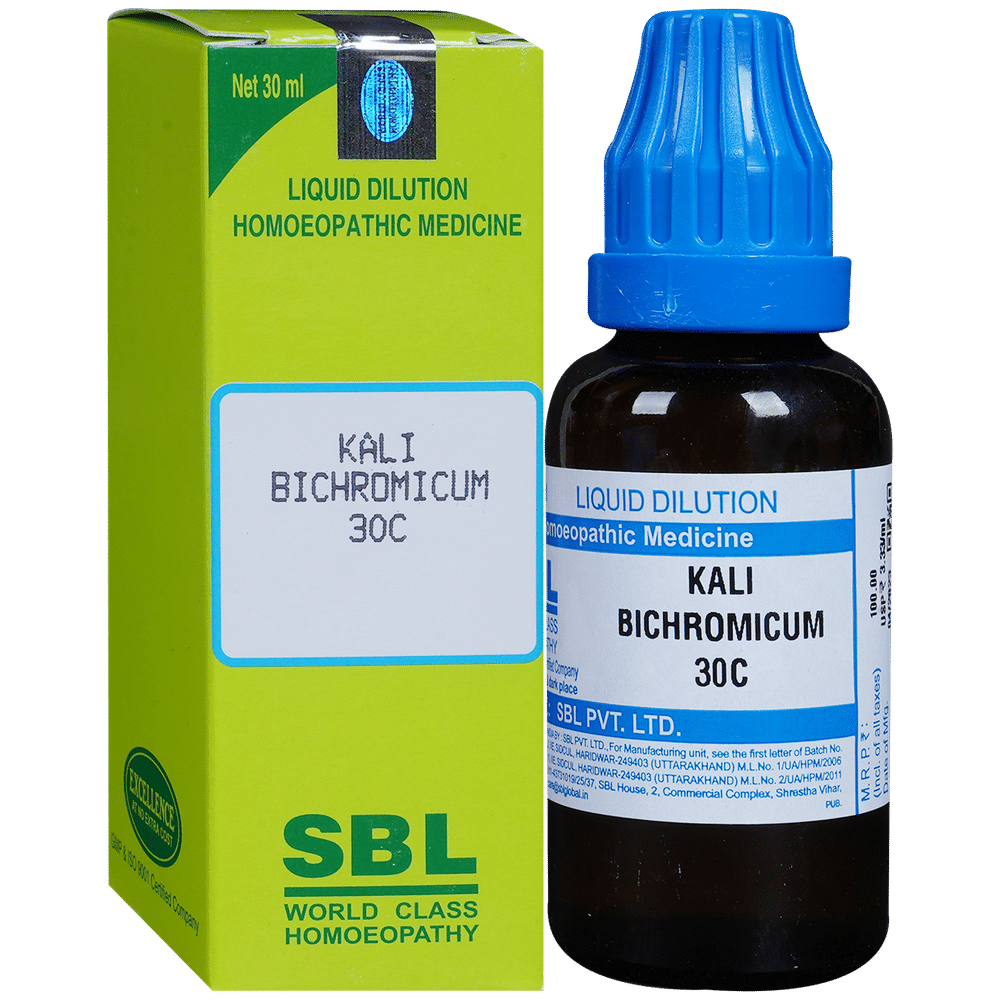 SBL Kali Bichromicum Dilution 30 CH bottle of 30 ml Dilution