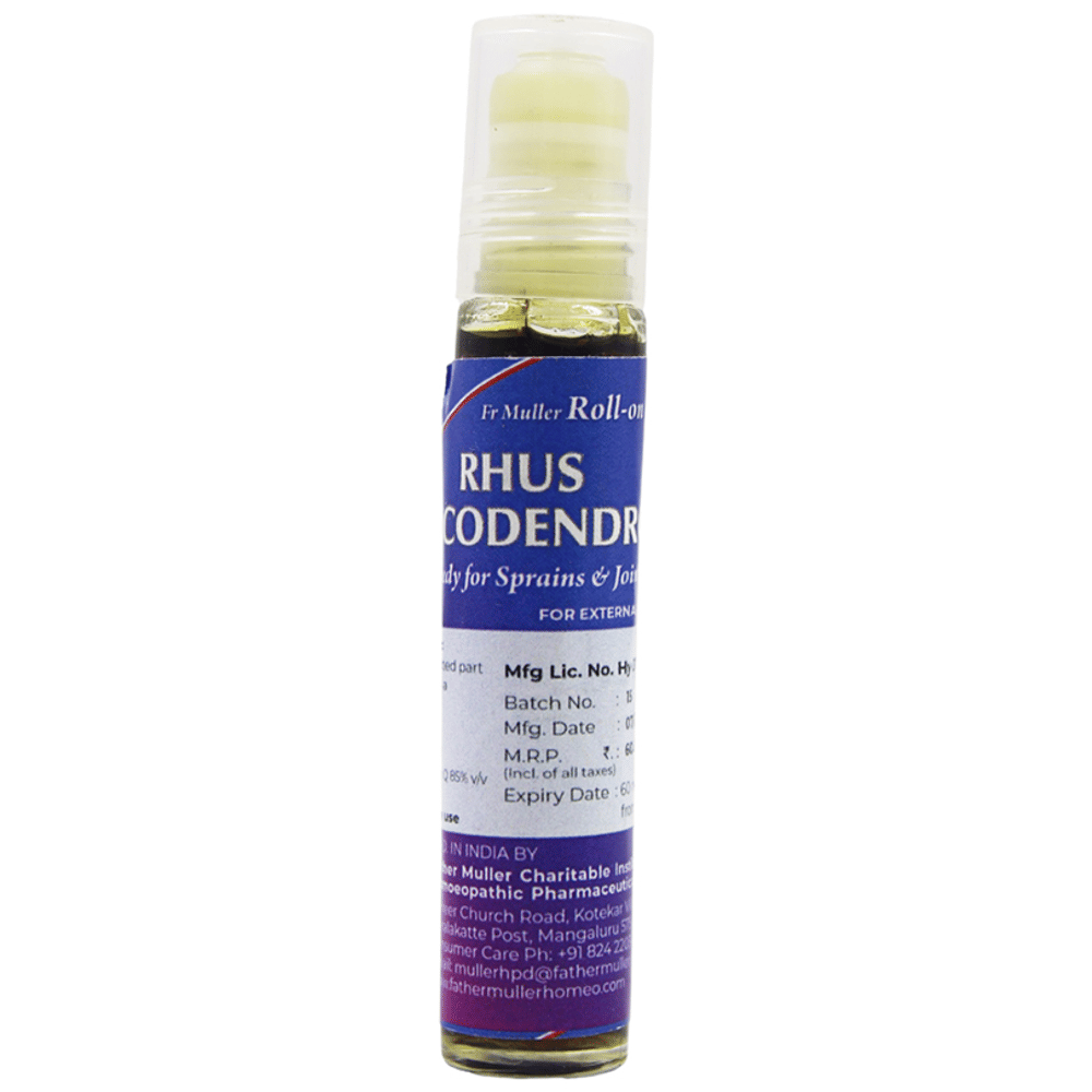 Father Muller Rhus Toxicodendron Roll On bottle of 10 ml Oil