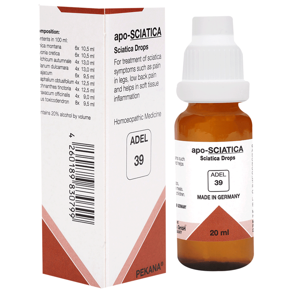 ADEL 39 Apo-Sciatica Drop bottle of 20 ml Drop ADEL 39 Apo-Sciatica Drop bottle of 20 ml Drop