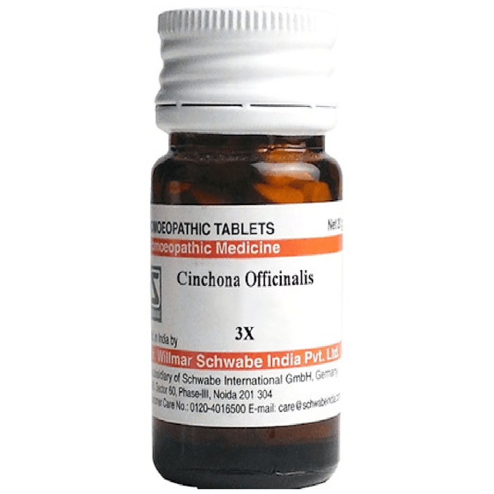 Dr Willmar Schwabe India Cinchona Officinalis Trituration Tablet 3X bottle of 20 gm Trituration Tablet