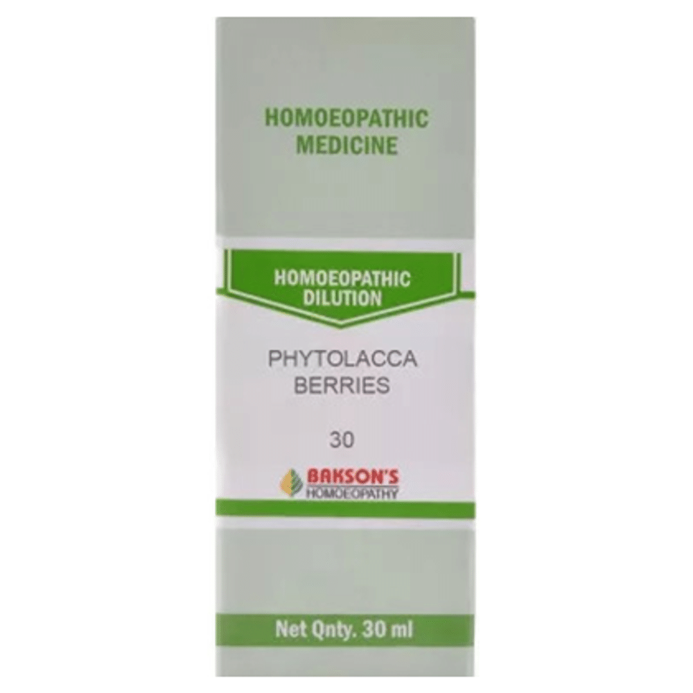 Bakson's Homeopathy Phytolacca Berries Dilution 30 bottle of 30 ml Dilution