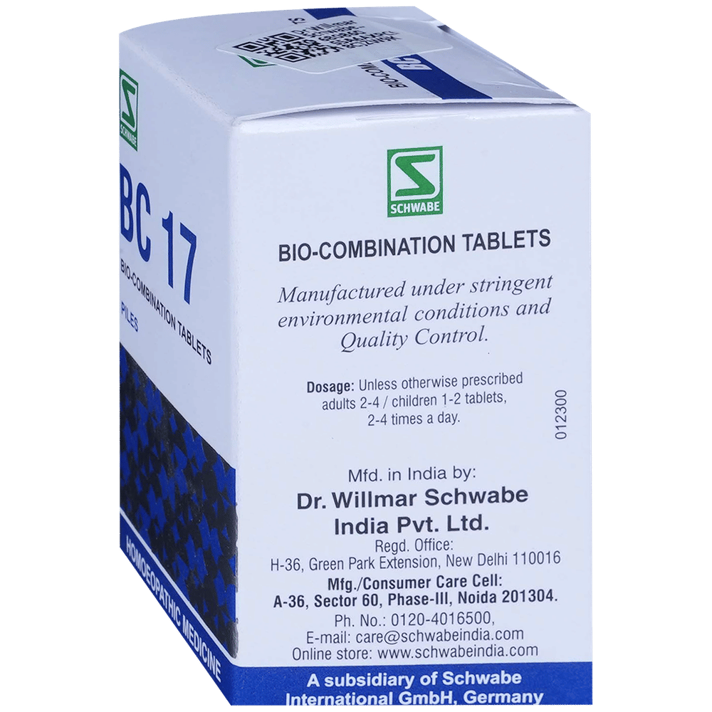 Dr Willmar Schwabe India Bio-Combination 17 (BC 17) Tablet bottle of 25 gm Biocombination Tablet