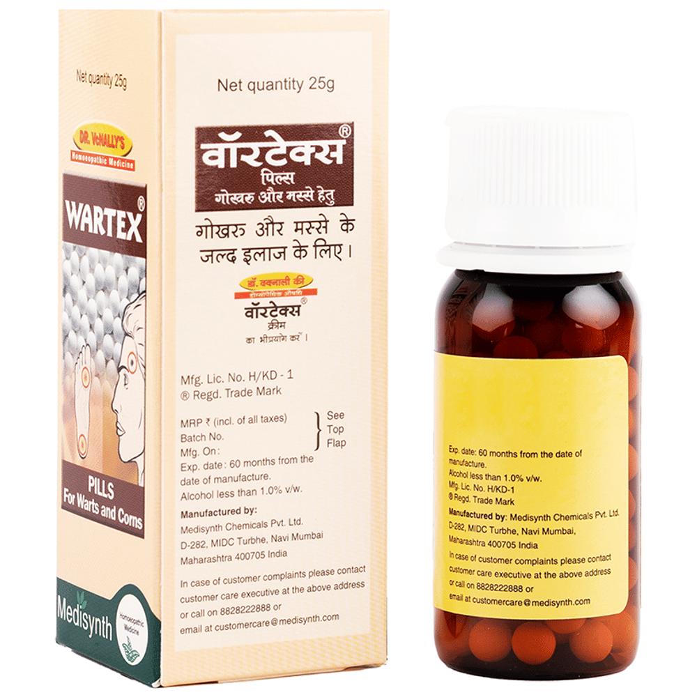 Medisynth Wartex Pills bottle of 25 gm Tablet
