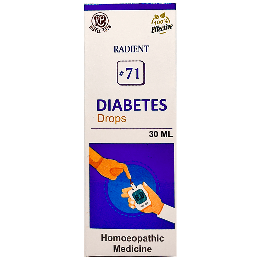 Radient #71 Diabetes Drops bottle of 30 ml Oral Drops