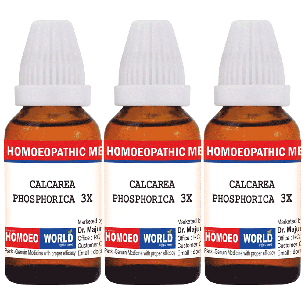 Dr. Majumder Homeo World Calcarea Phosphorica Dilution(30ml Each) 3X combo pack of 3 Packs