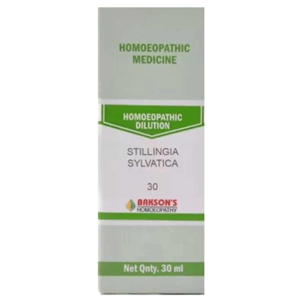 Bakson's Homeopathy Stillingia Silvatica Dilution 30 bottle of 30 ml Dilution Bakson's Homeopathy Stillingia Silvatica Dilution 30 bottle of 30 ml Dilution