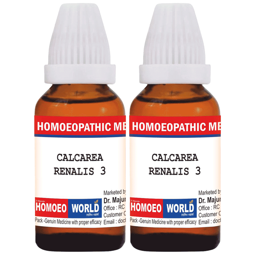 Dr. Majumder Homeo World Calcarea Renalis Dilution(30ml Each) 3 CH combo pack of 2 Packs