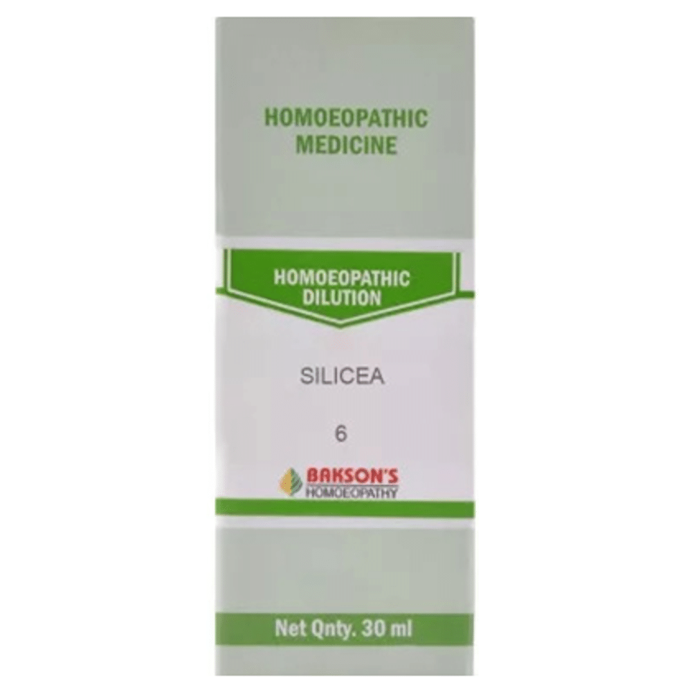 Bakson's Homeopathy Silicea Dilution 6 bottle of 30 ml Dilution