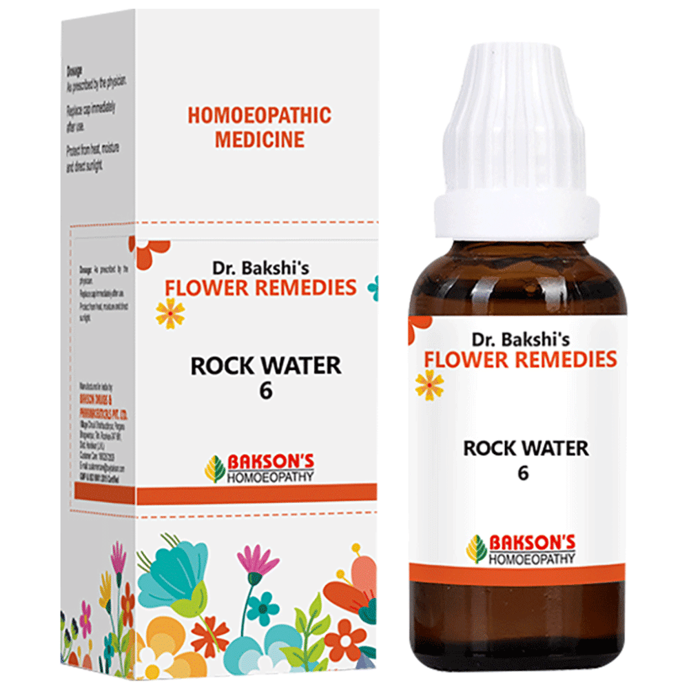 Dr Bakshi's Flower Remedies Rock Water 6 bottle of 100 ml Liquid
