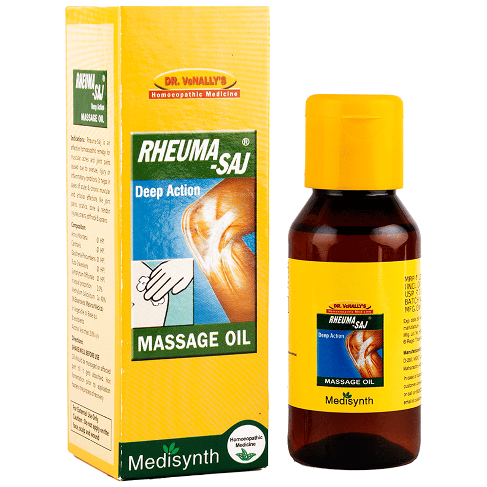 Medisynth Rheuma-Saj Massage Oil bottle of 60 ml Oil