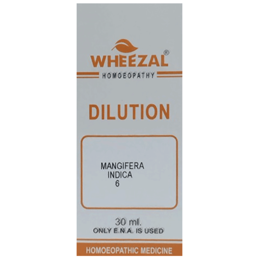 Wheezal Mangifiera Indica Dilution 6 bottle of 30 ml Dilution