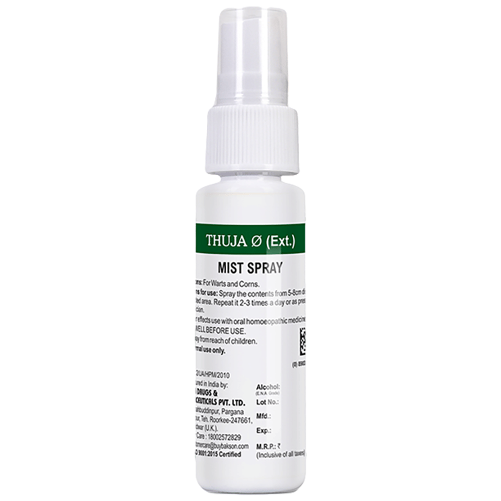 Bakson's Homeopathy Thuja Mist Spray pump bottle of 30 ml Spray