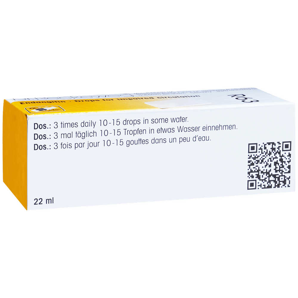 Dr. Reckeweg R63 Impaired Circulation Drop bottle of 22 ml Drop Dr. Reckeweg R63 Impaired Circulation Drop bottle of 22 ml Drop