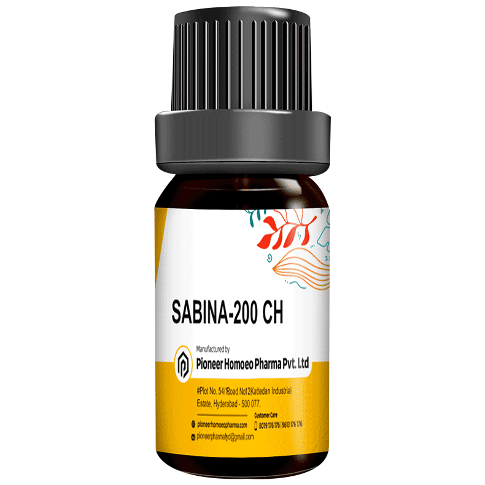 Pioneer Pharma Sabina Globules Pellet Multidose Pills 200 CH bottle of 150 tablets