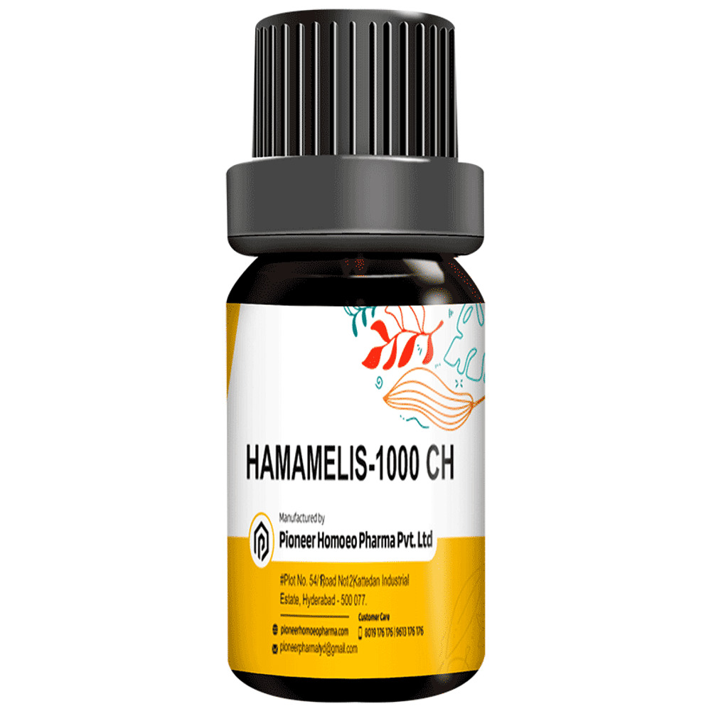 Pioneer Pharma Hamamelis Pellets 1000 CH bottle of 150 pellets