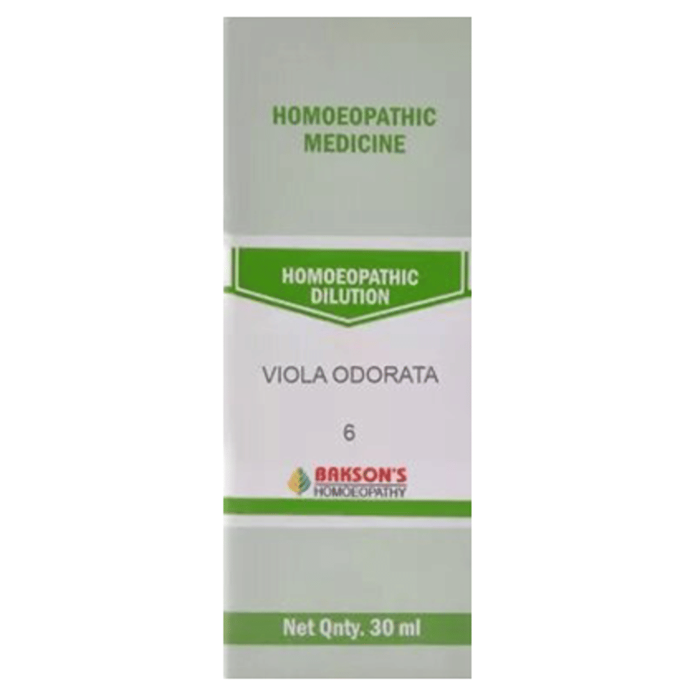 Bakson's Homeopathy Viola Odorata  Dilution 6 bottle of 30 ml Dilution