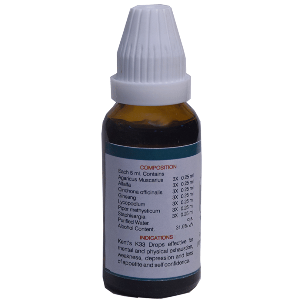 Kent's K33 Mental & Physical Tiredness Oral Drops bottle of 30 ml Oral Drops