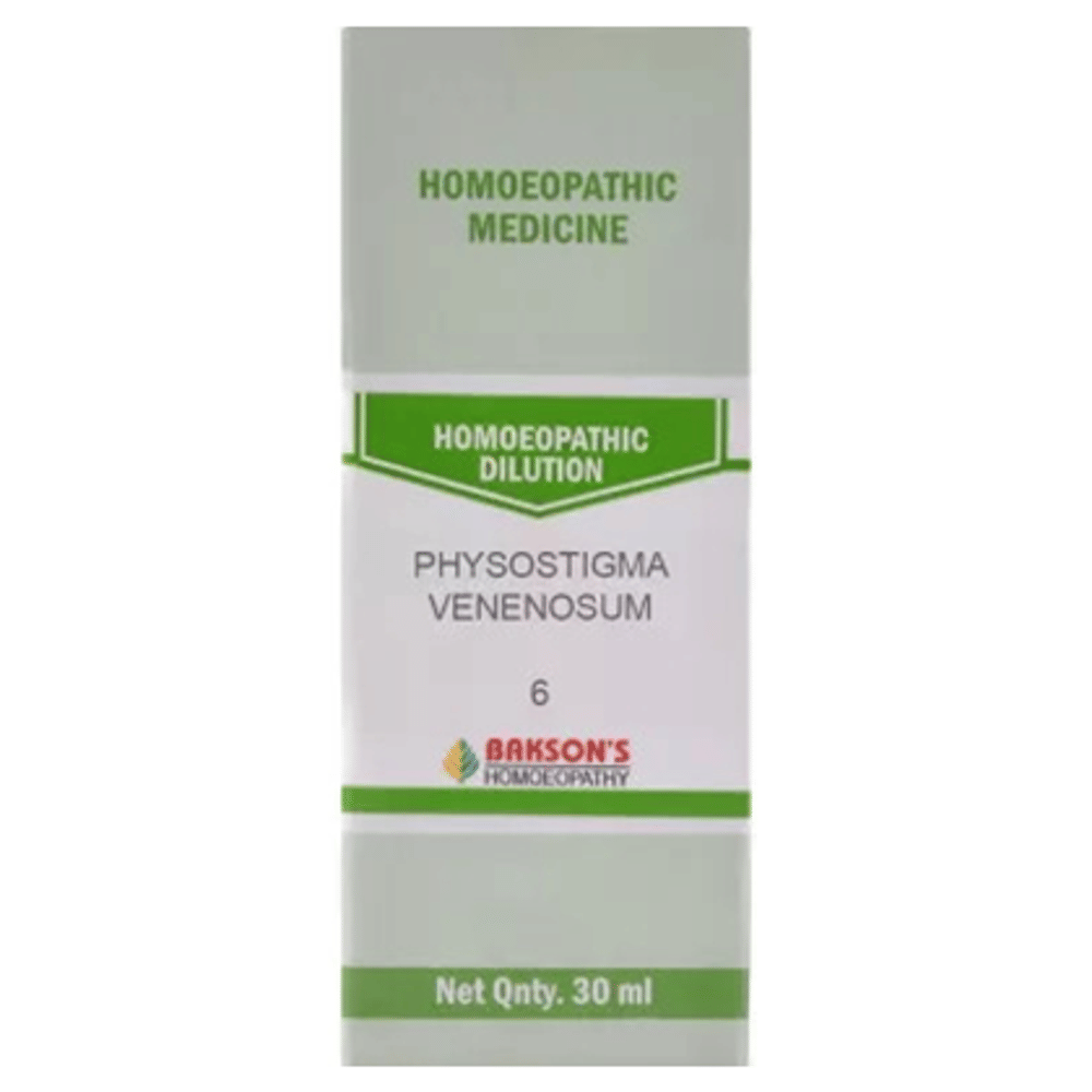 Bakson's Homeopathy Physostigma Venenosum Dilution 6 CH bottle of 30 ml Dilution Bakson's Homeopathy Physostigma Venenosum Dilution 6 CH bottle of 30 ml Dilution