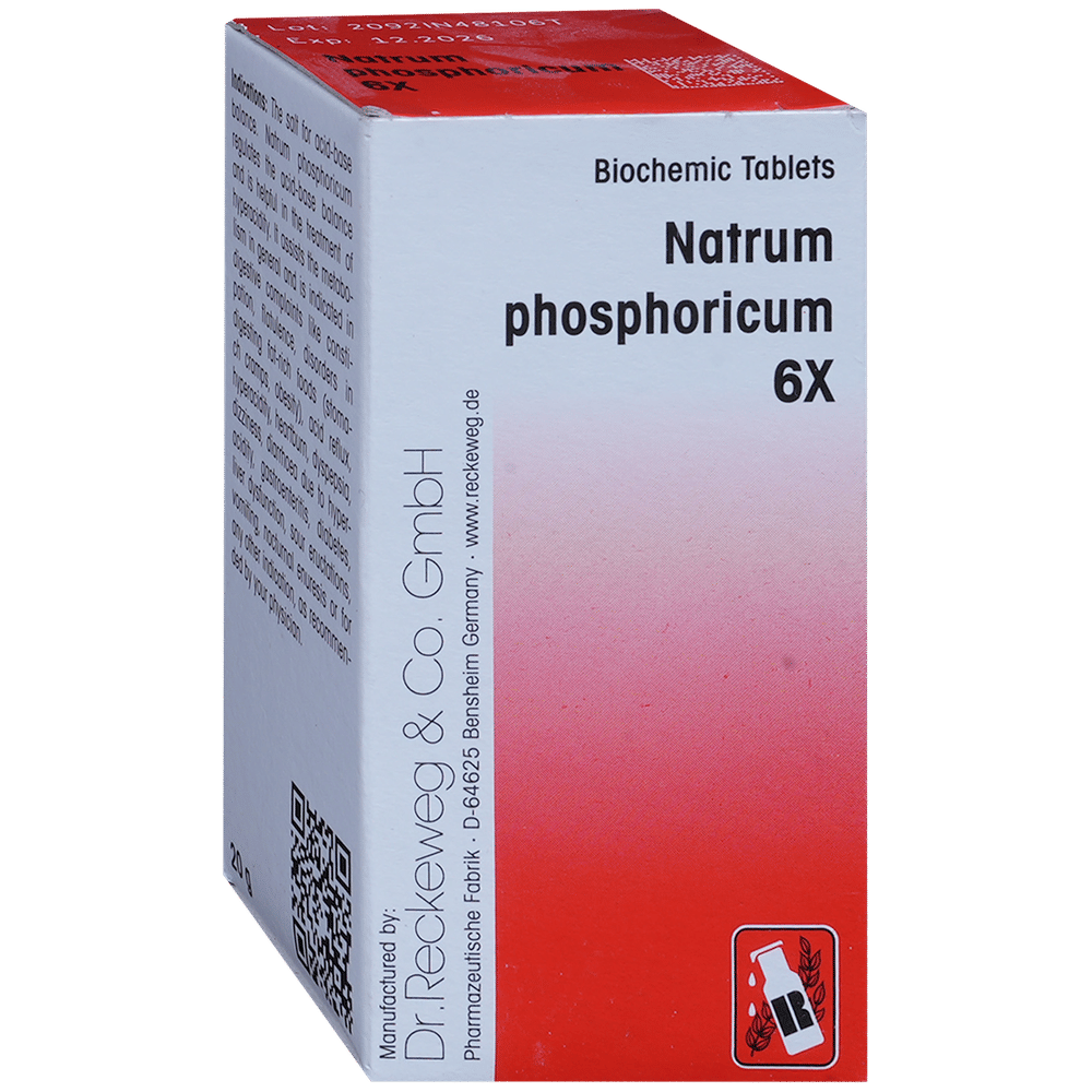 Dr. Reckeweg Natrum Phosphoricum Biochemic Tablet 6X bottle of 20 gm Biochemic Tablet Dr. Reckeweg Natrum Phosphoricum Biochemic Tablet 6X bottle of 20 gm Biochemic Tablet