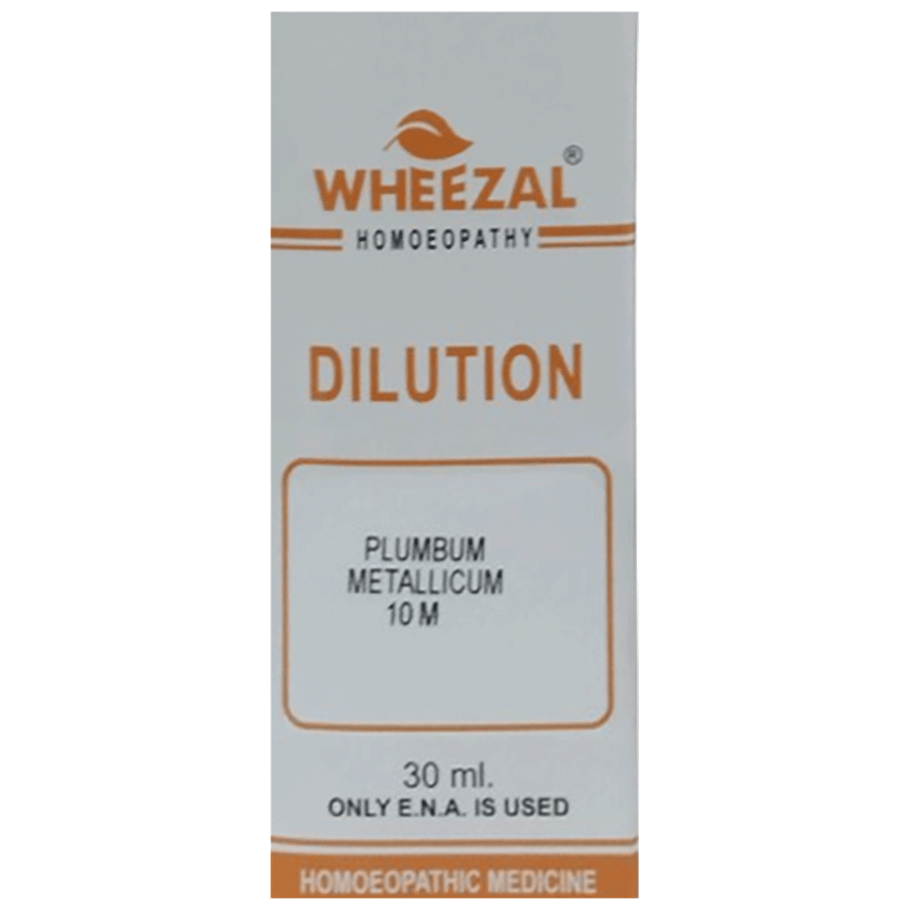 Wheezal Plumbum Metallicum Dilution 10M bottle of 30 ml Dilution