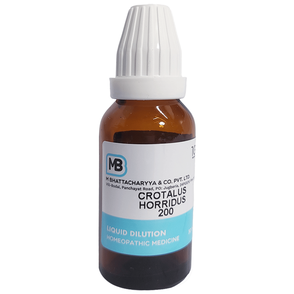 MB Crotalus Horridus Dilution 200 bottle of 30 ml Dilution MB Crotalus Horridus Dilution 200 bottle of 30 ml Dilution