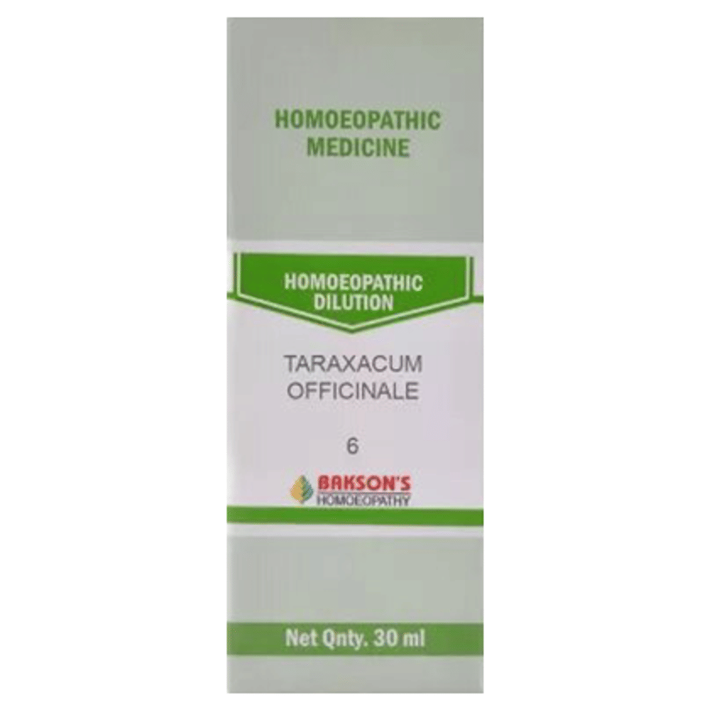 Bakson's Homeopathy Taraxacum Officinale Dilution 6 bottle of 30 ml Dilution Bakson's Homeopathy Taraxacum Officinale Dilution 6 bottle of 30 ml Dilution