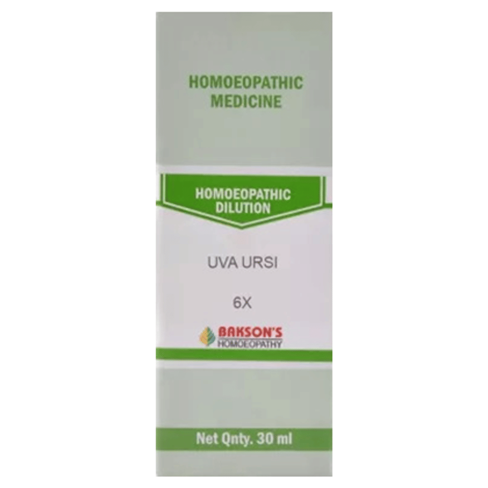 Bakson's Homeopathy Uva Ursi Dilution 6X bottle of 30 ml Dilution
