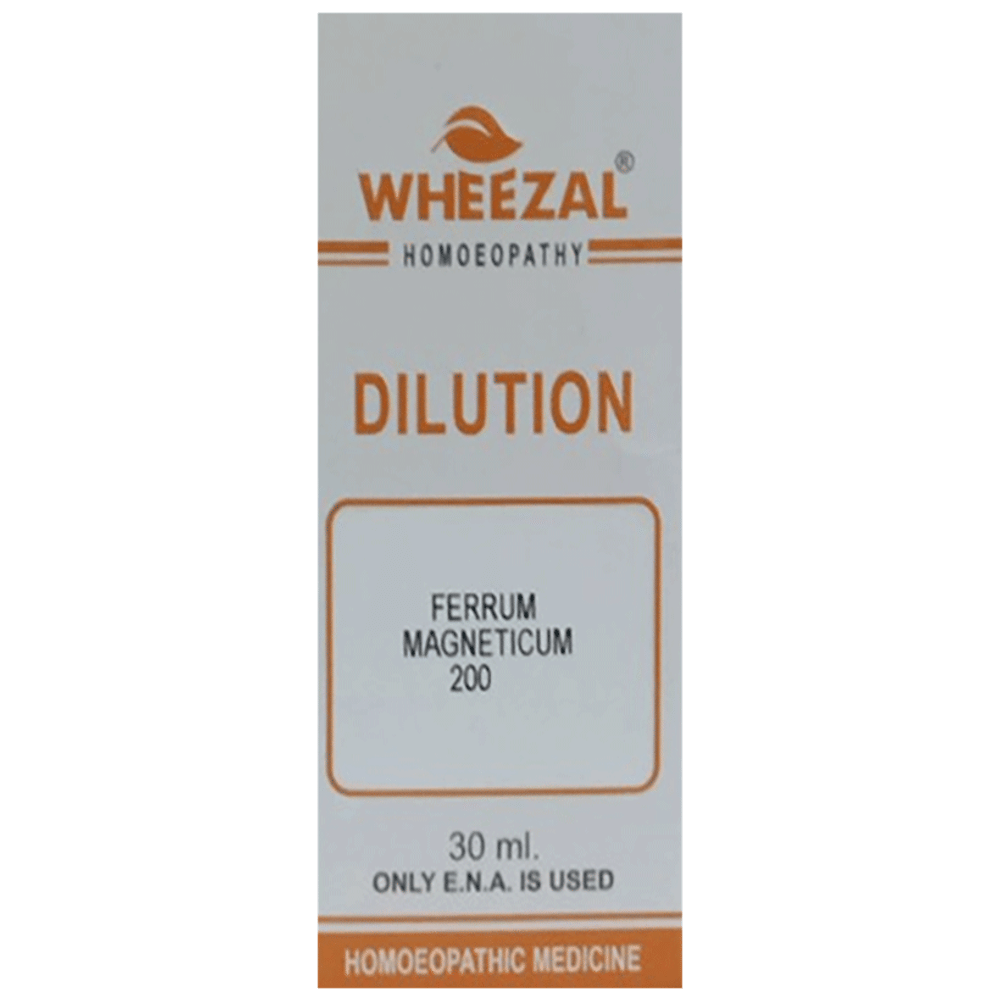 Wheezal Ferrum Magneticum Dilution 200 bottle of 30 ml Dilution