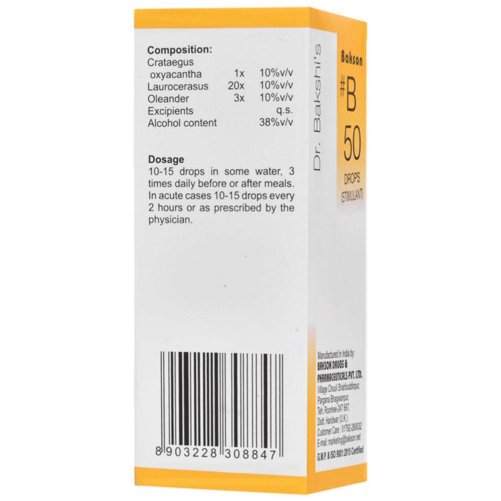 Bakson B50 Stimulant Drop bottle of 30 ml Drop