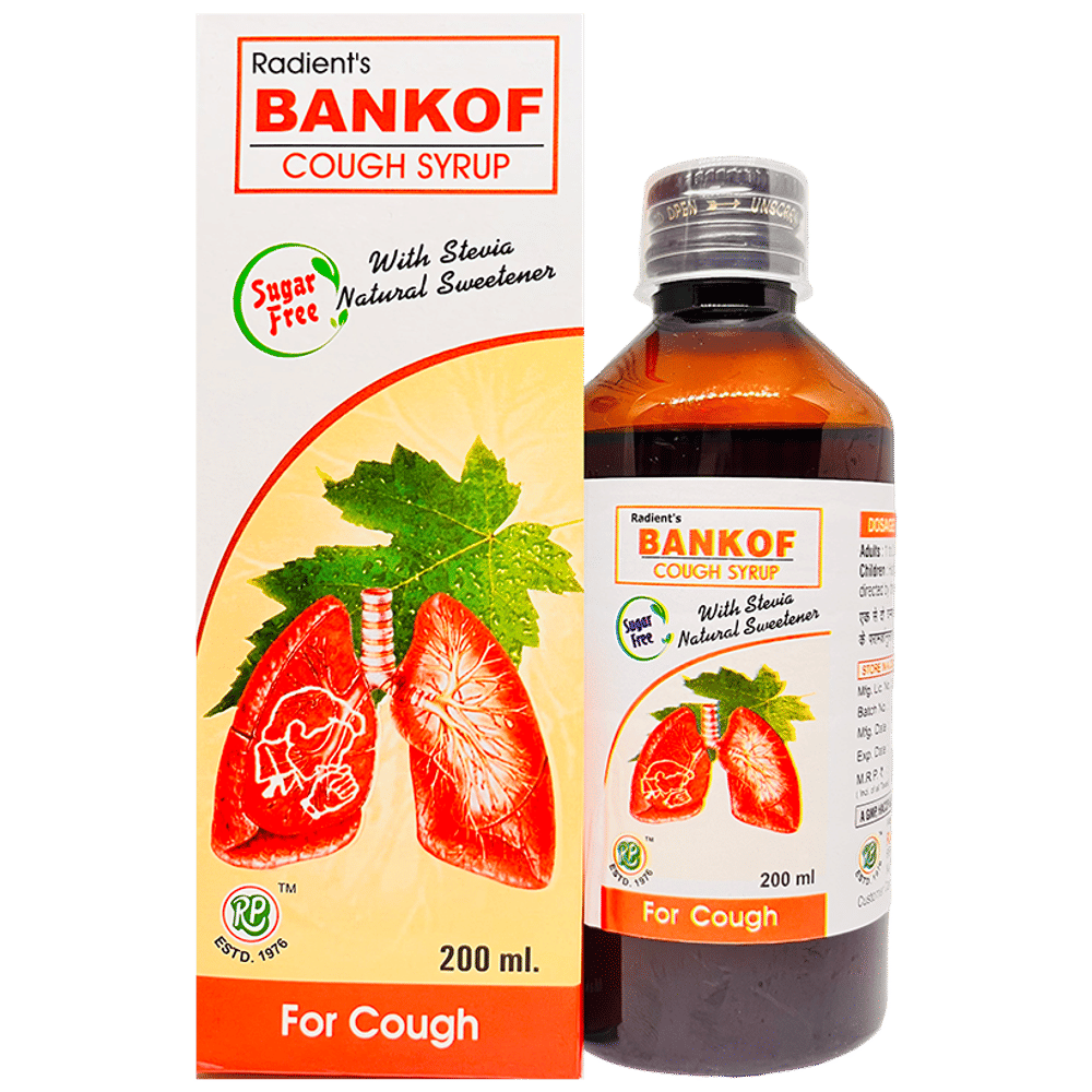 Radient Bankof Syrup Sugar Free bottle of 200 ml Syrup
