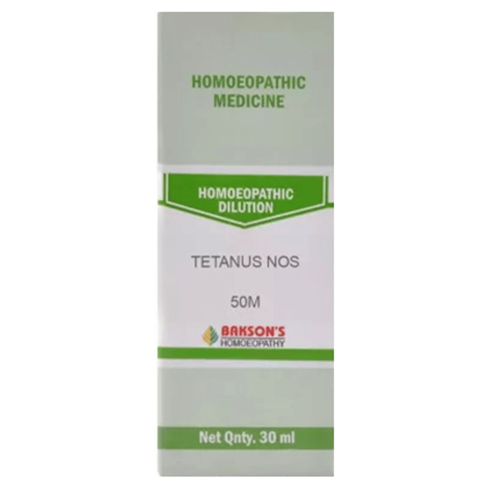 Bakson's Homeopathy Tetanus Nos. Dilution 50M bottle of 30 ml Dilution