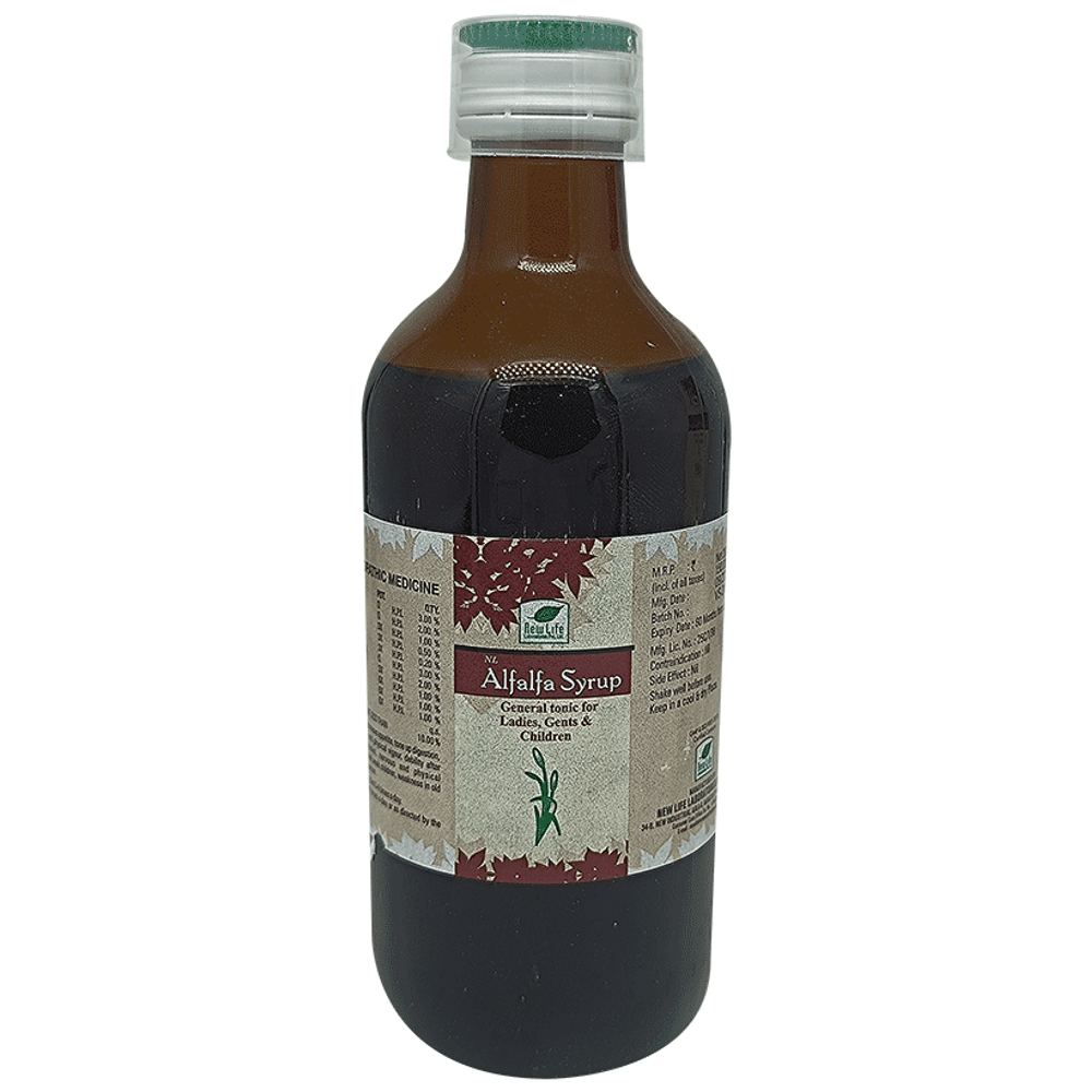 New Life Alfalfa Syrup bottle of 200 ml Syrup