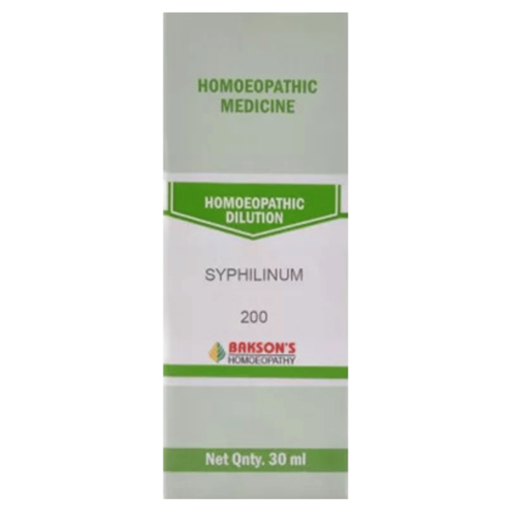 Bakson's Homeopathy Syphilinum Dilution 200 bottle of 30 ml Dilution