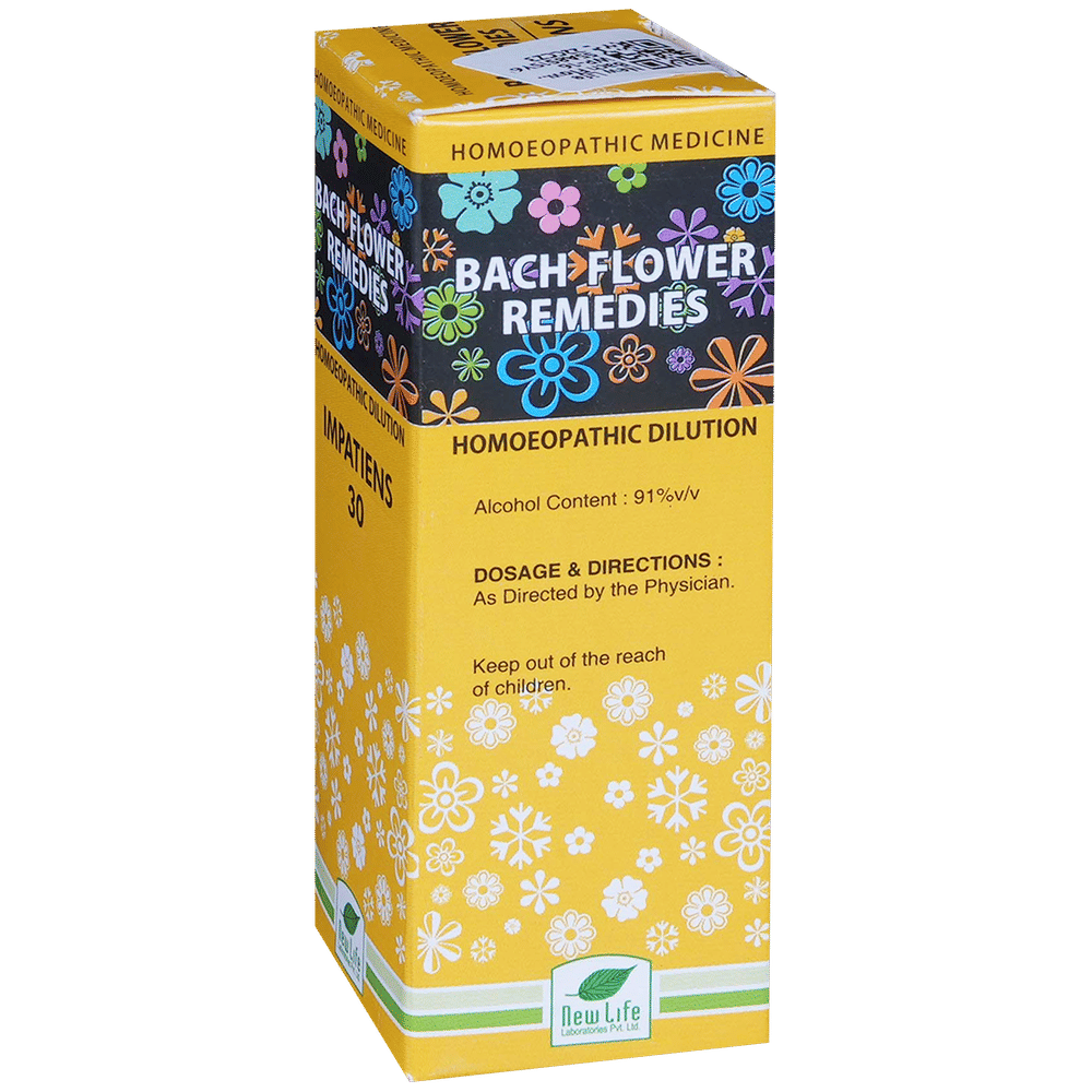New Life Bach Flower Impatiens 30 bottle of 30 ml Dilution