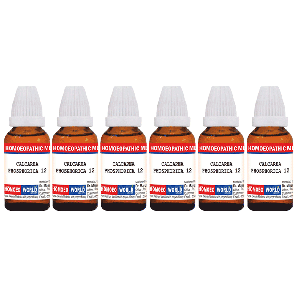 Dr. Majumder Homeo World Calcarea Phosphorica Dilution(30ml Each) 12 CH combo pack of 6 Packs