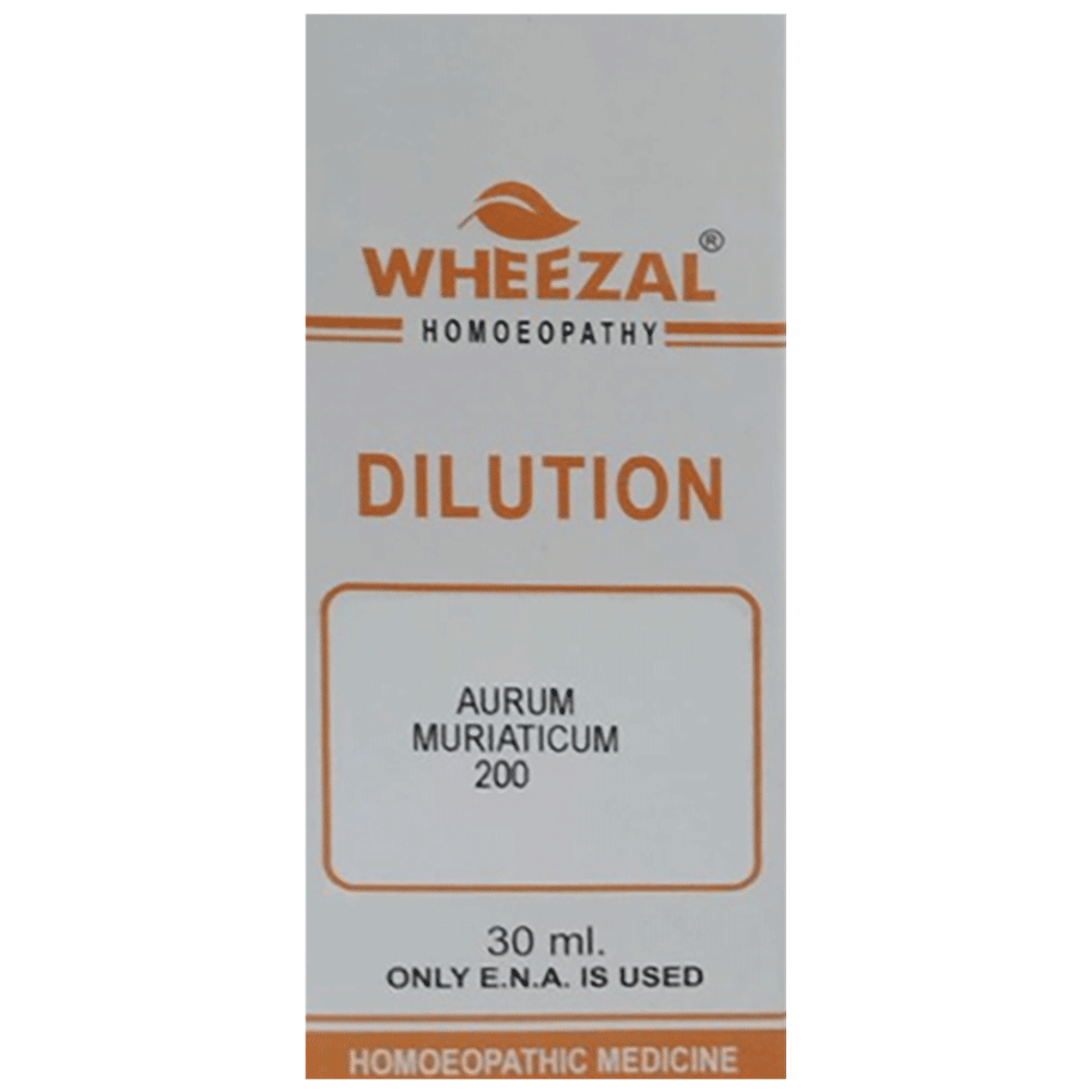 Wheezal Aurum Muriaticum Dilution 200 bottle of 30 ml Dilution