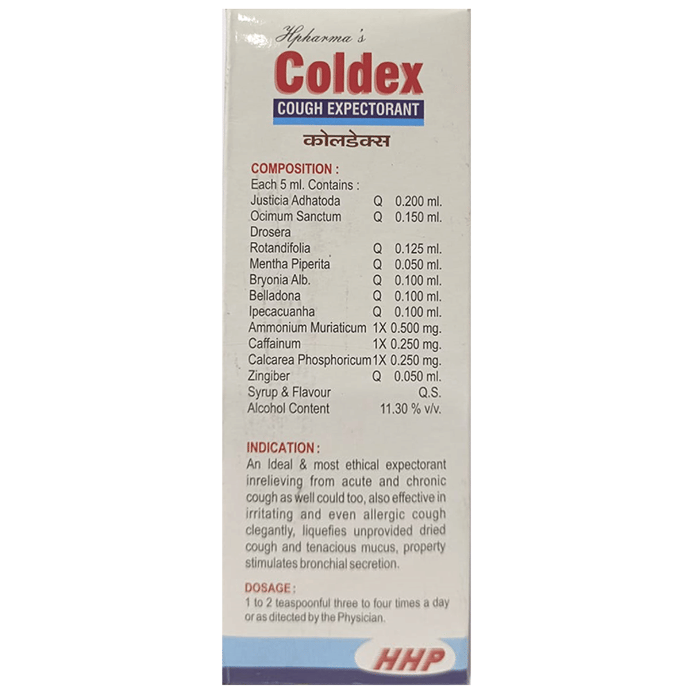 HHP Coldex Cough Expectorant bottle of 450 ml Expectorant