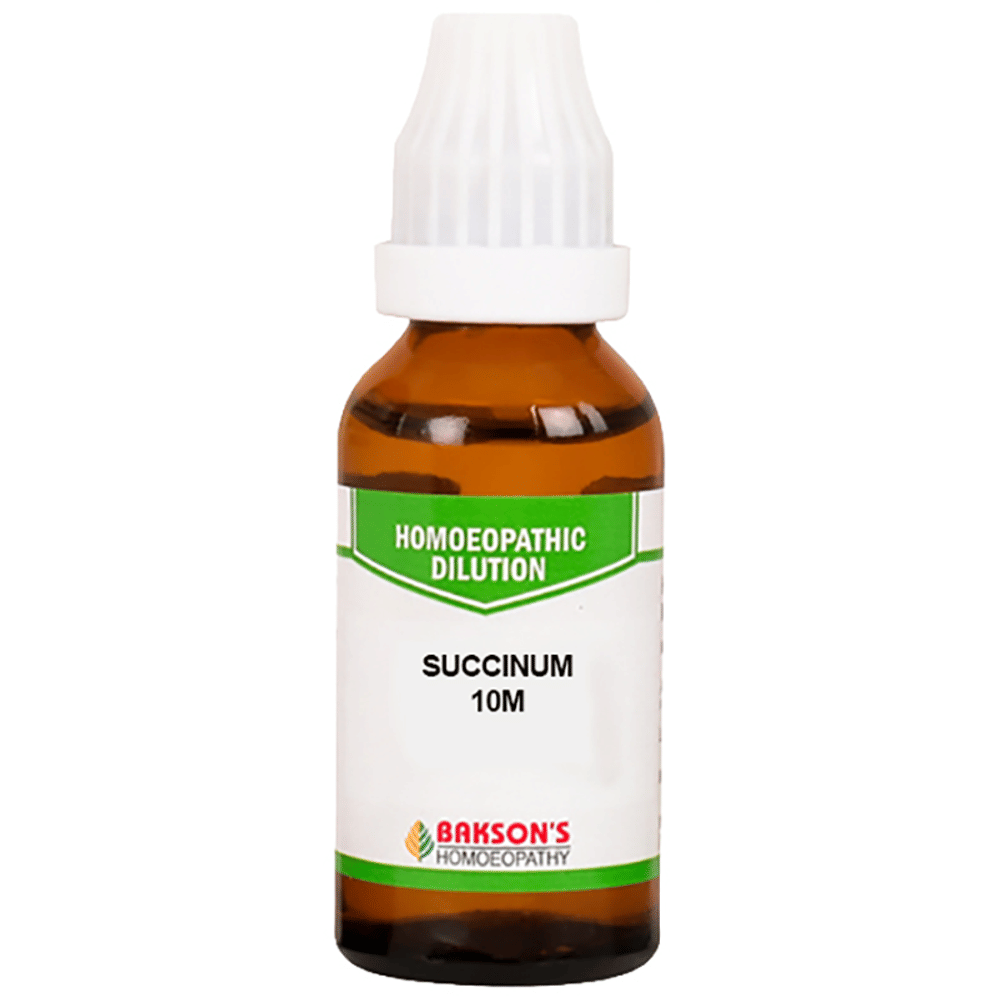 Bakson's Homeopathy Succinum Dilution 10M bottle of 30 ml Dilution Bakson's Homeopathy Succinum Dilution 10M bottle of 30 ml Dilution