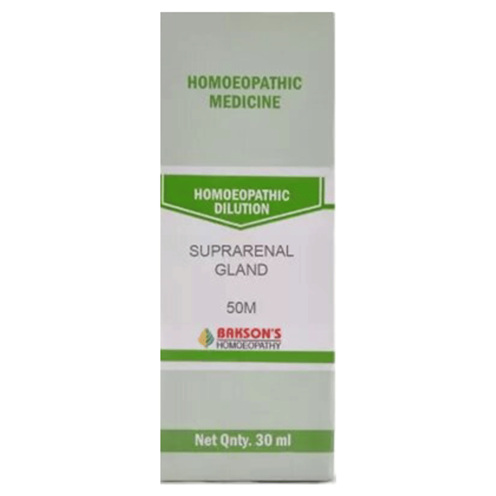Bakson's Homeopathy Suprarenal Gland Dilution 50M bottle of 30 ml Dilution