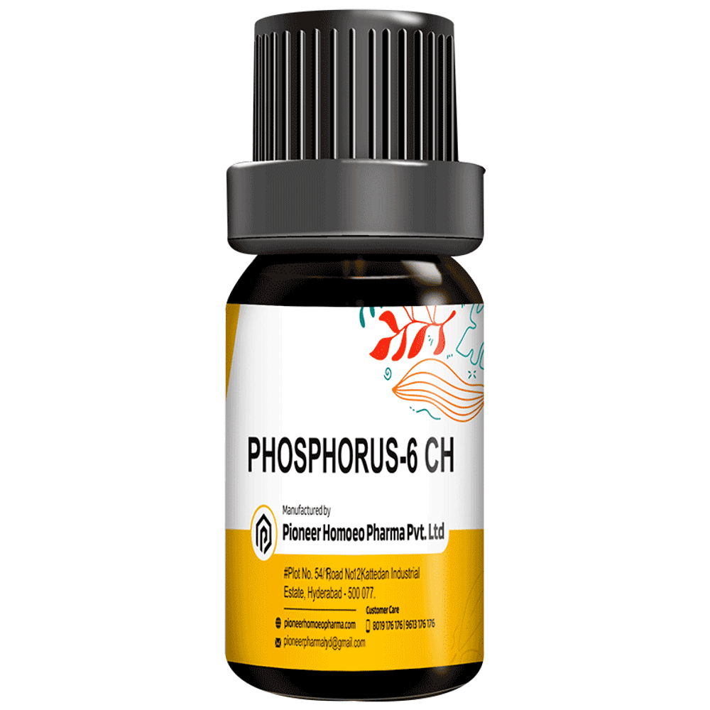 Pioneer Pharma Phosphorus Globules Pellet Multidose Pills 6 CH bottle of 150 tablets